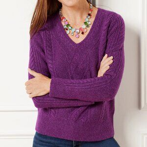 Talbots Cable Knit Sweater, Size XS, EUC
